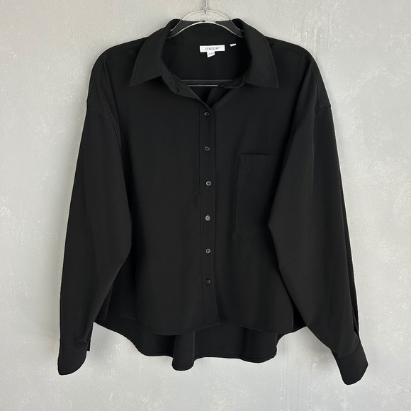 Chico's Tops - Chicos size 3 16 Zenergy Neema cropped shirt black long sleeve UPF 50+ non iron